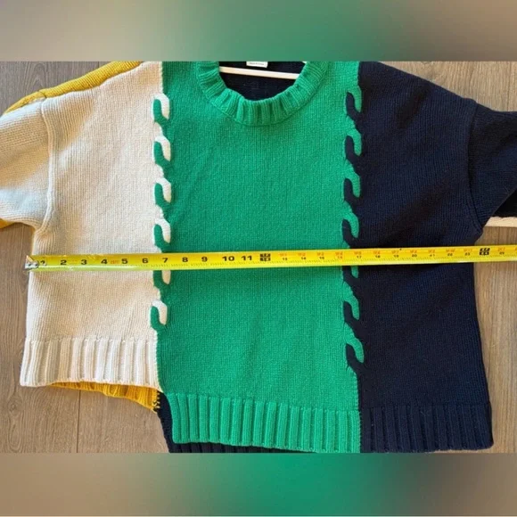 MONSE COLORBLOCK PATCHWORK WOOL SWEATER - XL - Picture 10 of 11